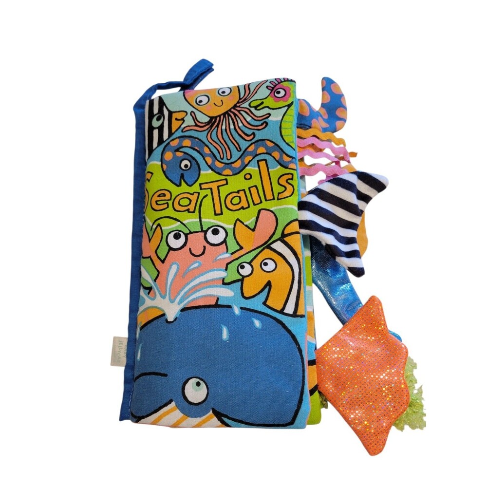 Jellycat Baby Sea Tails Soft Sensory Activity Plush Book Crinkly